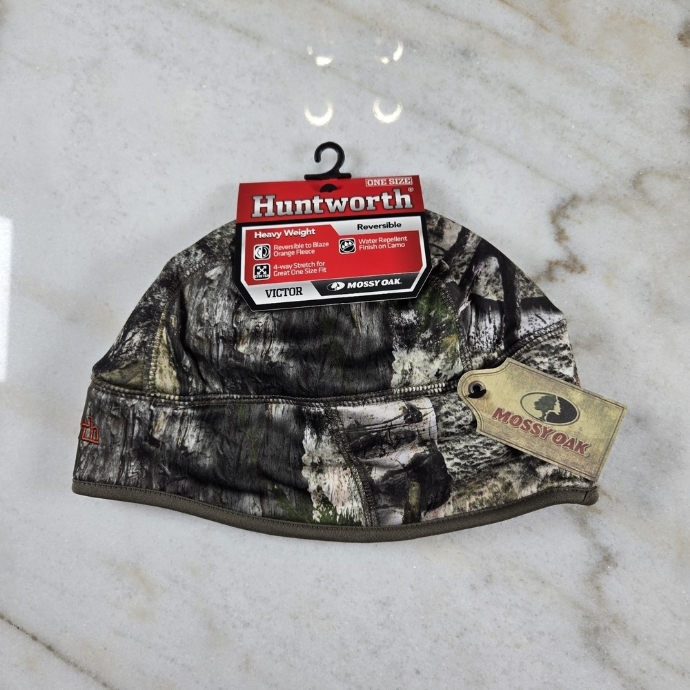 Huntworth Victor‎ Heavy Weight Reversible Camo & Orange Hunting Cap Beanie OSFM
